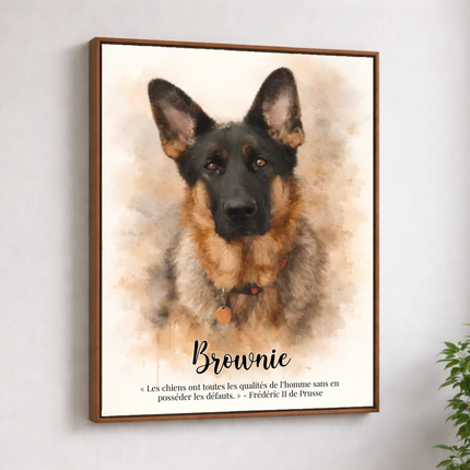 cadre noyer 40x30