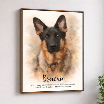 cadre noyer 40x30